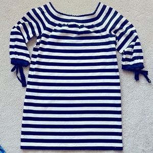 J Crew Navy and Cream knit dress